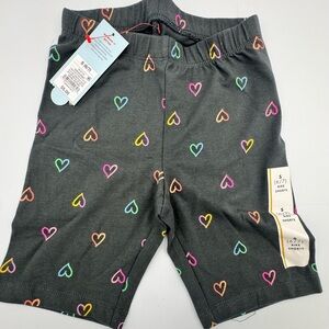 Target Dark Gray Kids Shorts with Colorful Heart Pattern